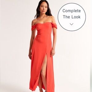 NWT Abercrombie Camille off the shoulder maxi dress